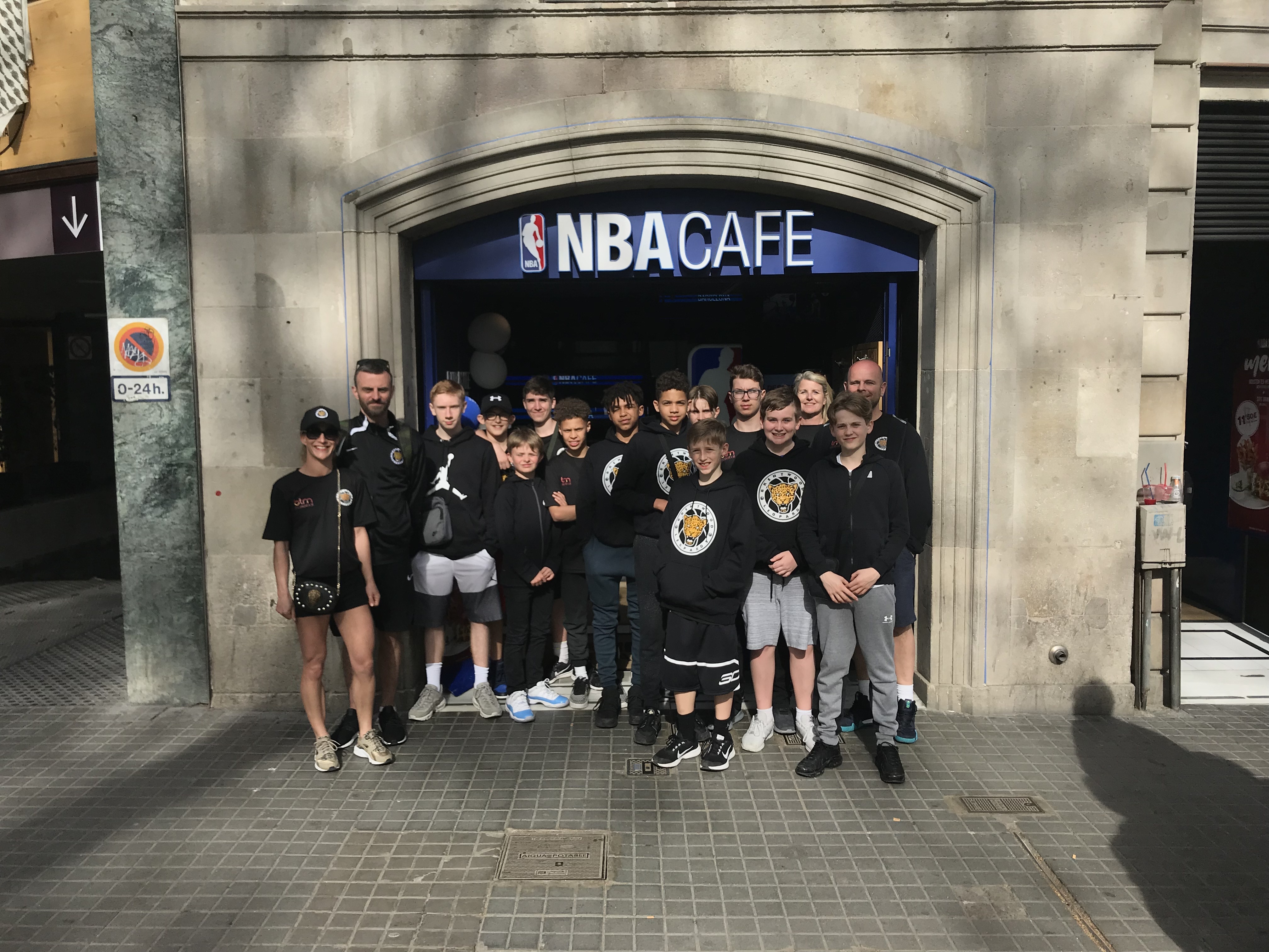 Outside the NBA Cafe