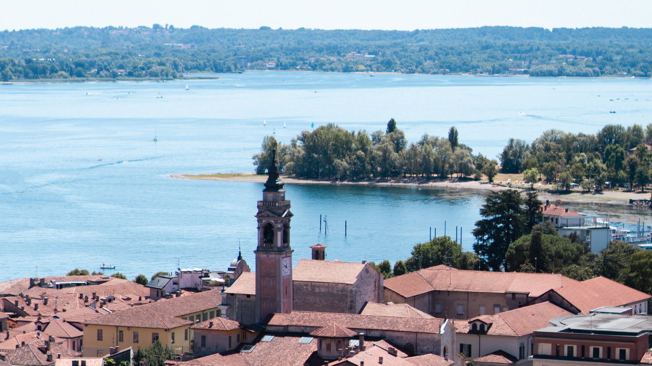 The Town of Arona on Lake Maggiore